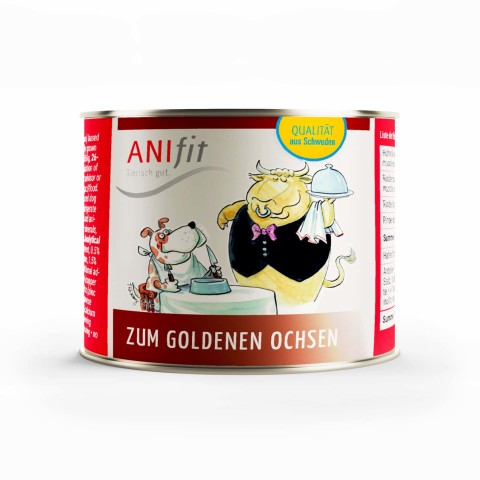 Hund Nassfutter Zum Goldenen Ochsen 200g 6 Stück -1- Anifit